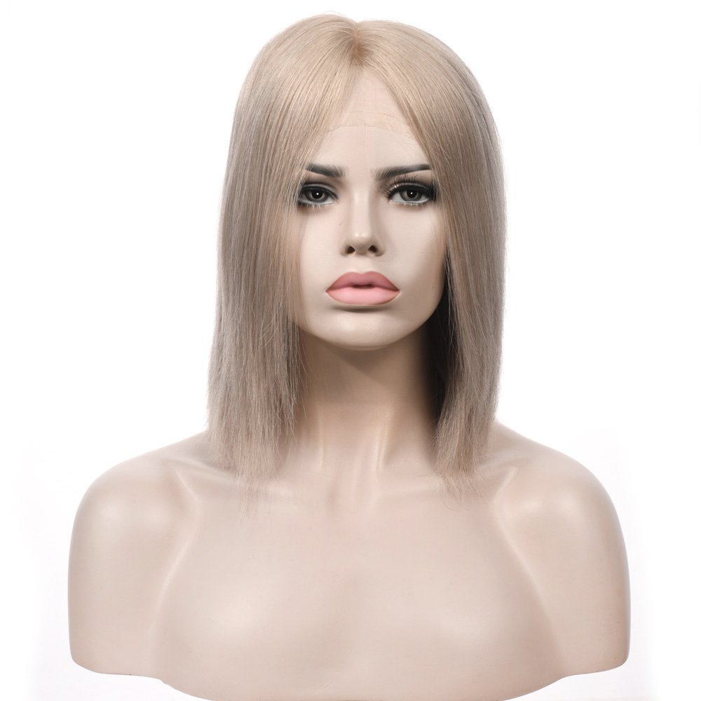 12inch #GREY Lace Top wig 