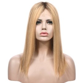 18inch #B62 French Drown Silk Top wig