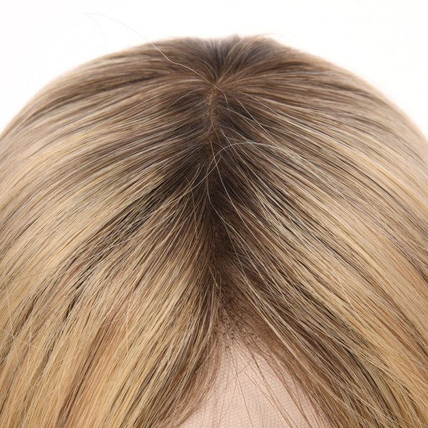 18inch #B62 French Drown Silk Top wig