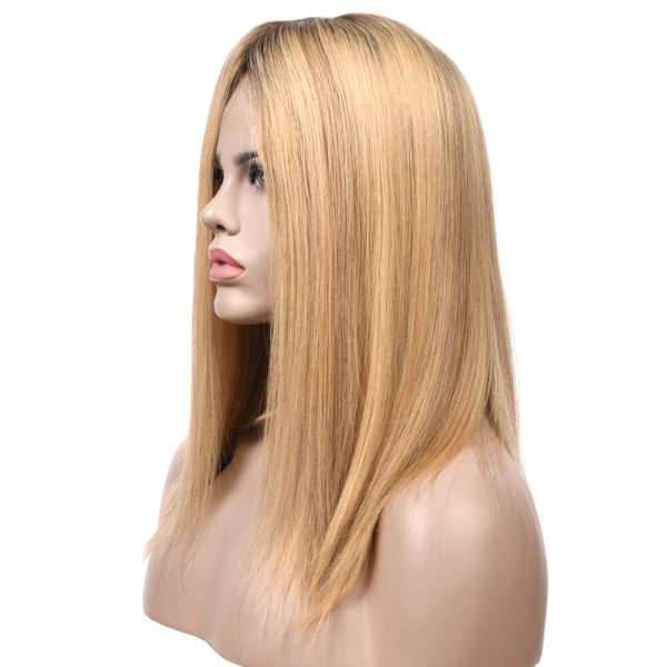 18inch #B62 French Drown Silk Top wig