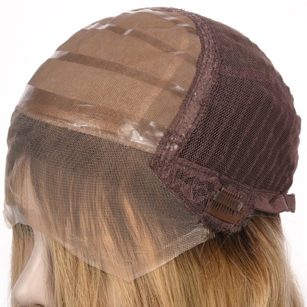 18inch #B62 French Drown Silk Top wig