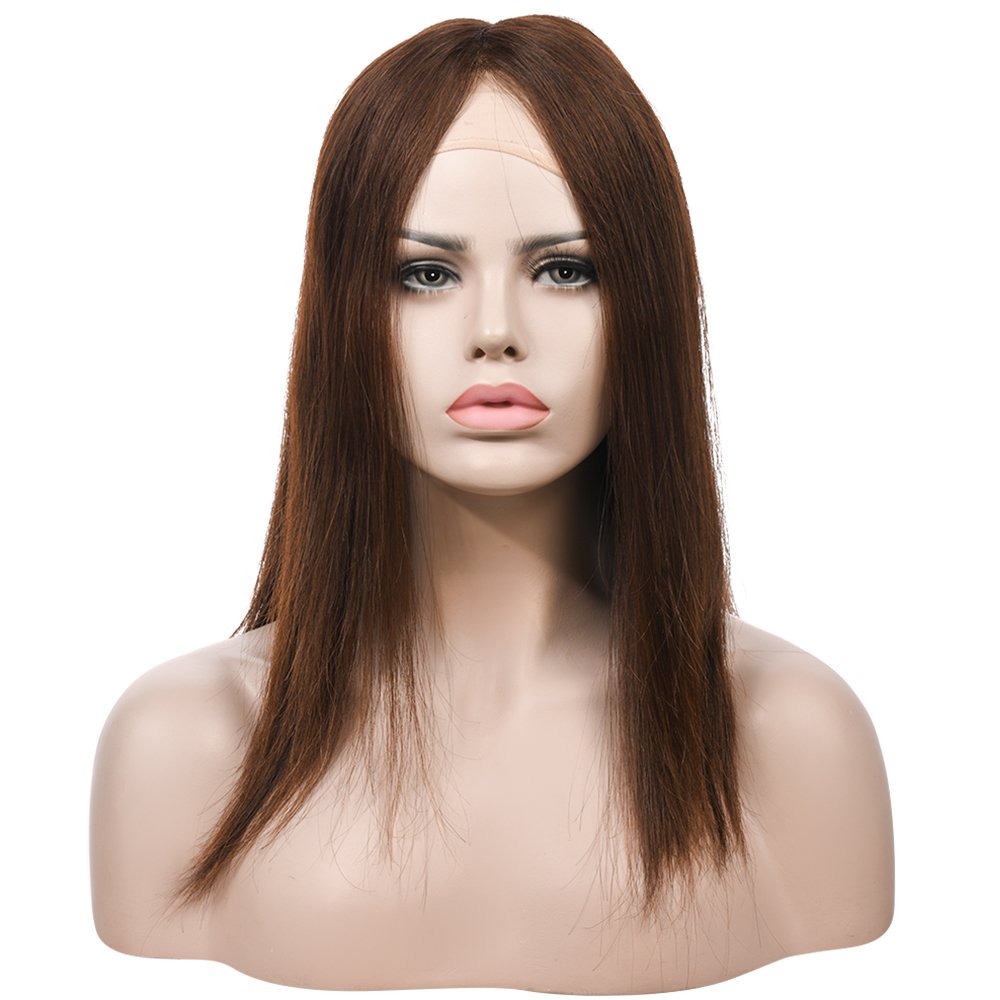 18inch #N4 French Drown Silk Top wig