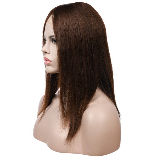 18inch #N4 French Drown Silk Top wig