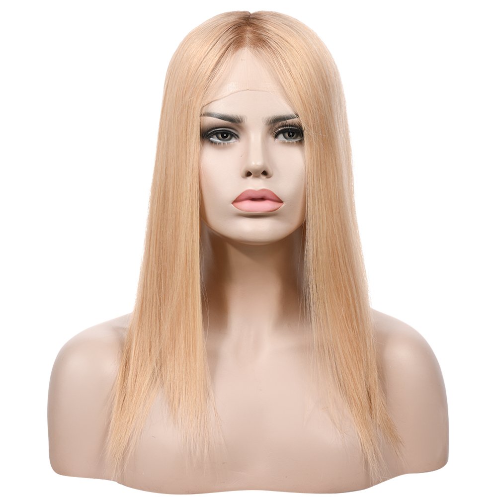 18inch #SU French Drown Silk Top wig