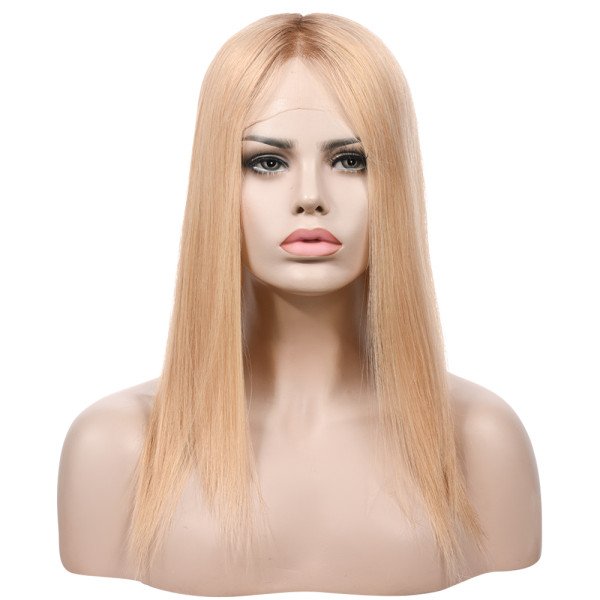 18inch #SU French Drown Silk Top wig