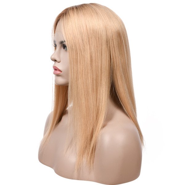18inch #SU French Drown Silk Top wig