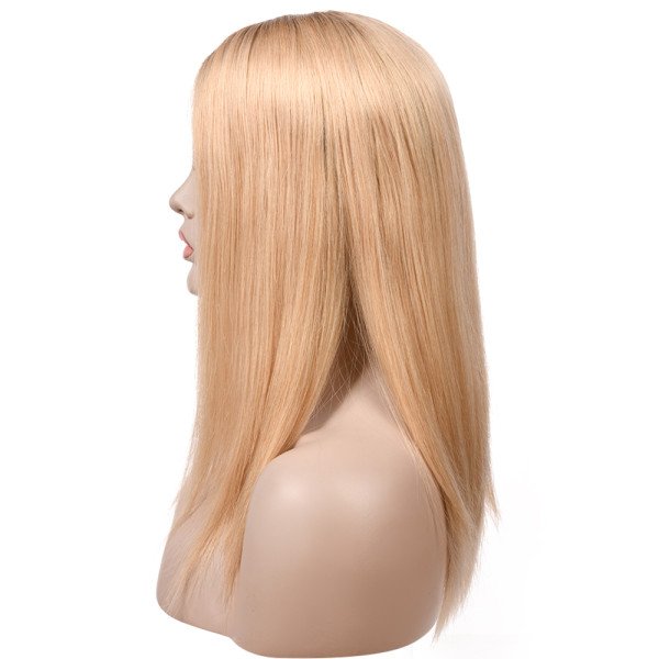 18inch #SU French Drown Silk Top wig