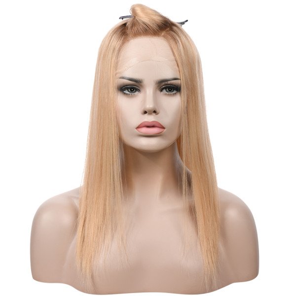 18inch #SU French Drown Silk Top wig